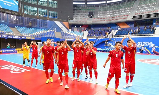 Đội tuyển futsal Việt Nam dừng bước tại tứ kết vòng chung kết futsal Châu Á 2022. Ảnh: VFF