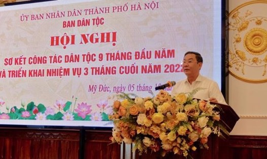 Phó Chủ tịch Thường trực UBND TP Hà Nội Lê Hồng Sơn phát biểu chỉ đạo tại hội nghị. Ảnh: Phạm Đông