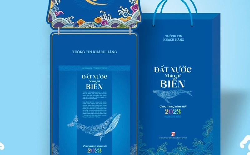 Nhà xuất bản Chính trị quốc gia Sự thật chính thức giới thiệu bộ lịch bloc “Đất nước nhìn từ biển”. ẢNh: BTC