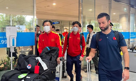 Đội tuyển futsal Việt Nam về nước sau hành trình tại vòng chung kết futsal Châu Á 2022. Ảnh: VFF