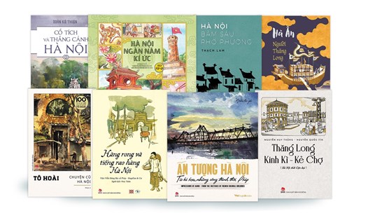 Nhà xuất bản Kim Đồng giới thiệu đến độc giả nhiều tựa sách tái bản về Hà Nội. Ảnh: K.Đ