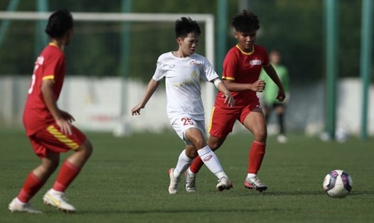 Phong Phú Hà Nam xây chắc ngôi đầu bảng giải vô địch U16 nữ quốc gia 2022. Ảnh: VFF