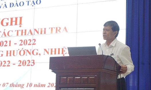 Ông Nguyễn Văn Hiếu - Giám đốc Sở GDĐT phát biểu tại buổi tổng kết.
