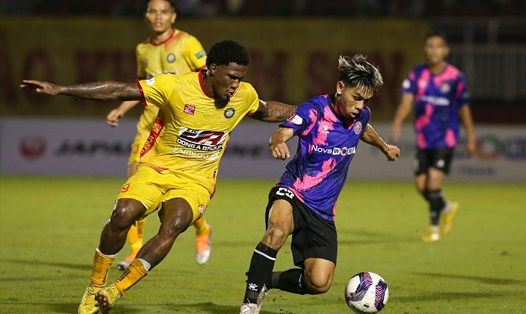 Sài Gòn FC xuống đáy bảng xếp hạng sau vòng 18 V.League 2022. Ảnh: Thanh Vũ