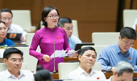 Đại biểu Thái Thị An Chung đề nghị tăng cường phòng chống rửa tiền trong lĩnh vực bất động sản. Ảnh: PV