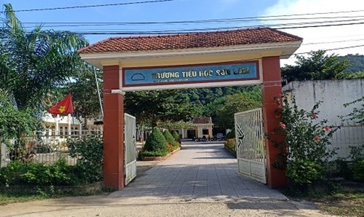 Trường Tiểu học Sơn Lâm, nơi một phụ huynh cầm dao vào trường đe dọa gây sợ hãi cho nhiều giáo viên. Ảnh: HT.