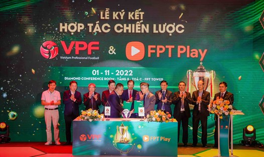 Sự hợp tác giữa VPF và FPT Play mang tính chiến lược. Ảnh: H.A