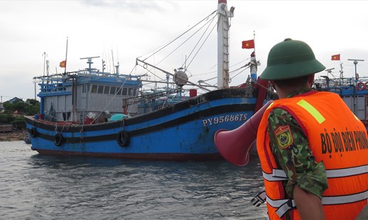 Chìm tàu cá tại Phú Yên: Vẫn chưa tìm thấy nam thanh niên mất tích. Ảnh: T.Q