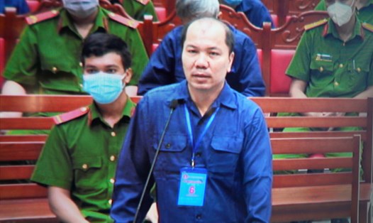 Bị cáo Lê Đình Hùng, thuyền trưởng tàu Western Sea tại phiên toà. Ảnh: Hà Anh Chiến