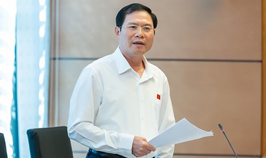 Thượng tướng Nguyễn Tân Cương - Thứ trưởng Bộ Quốc phòng phát biểu ý kiến. Ảnh: PC