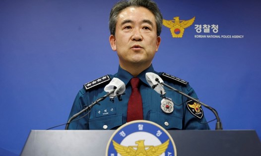 Ông Yoon Hee-keun, tổng ủy viên Cơ quan Cảnh sát Quốc gia Hàn Quốc, đã nhận "trách nhiệm nặng nề" về thảm họa ở Itaewon hôm 29.10. Ảnh: Cảnh sát Hàn Quốc