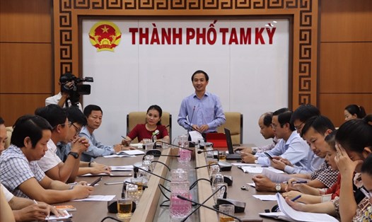 Hội nghị Đánh giá kết quả thực hiện Quy chế phối hợp về mối quan hệ công tác giữa UBND TP Tam Kỳ (Quảng Nam) và LĐLĐ TP Tam Kỳ.