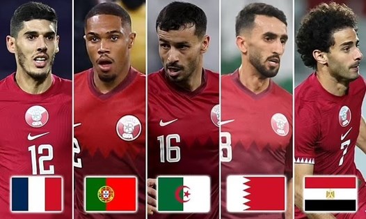 Các cầu thủ Qatar rất đa dạng về quốc tịch gốc. Ảnh: AFP