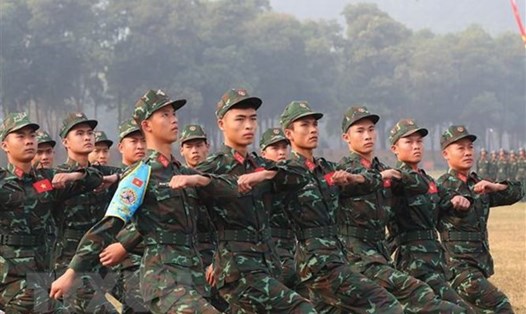 Đội tuyển Việt Nam tham gia Giải bắn súng quân dụng lục quân các nước ASEAN lần thứ 30. Ảnh: TTXVN