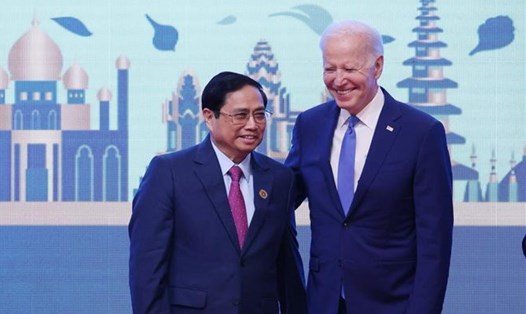 Thủ tướng Phạm Minh Chính và Tổng thống Mỹ Joe Biden. Ảnh: TTXVN