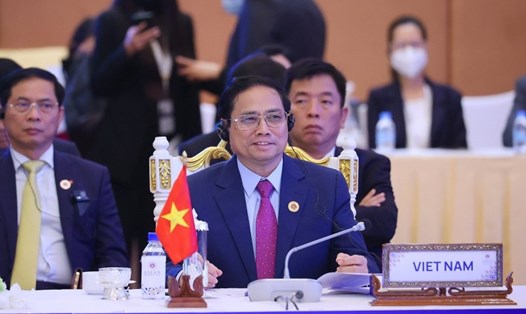Thủ tướng Phạm Minh Chính dự Hội nghị cấp cao ASEAN-Nhật Bản lần thứ 25. Ảnh: TTXVN