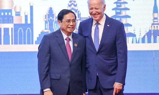 Thủ tướng Phạm Minh Chính và Tổng thống Mỹ Joe Biden. Ảnh: VGP