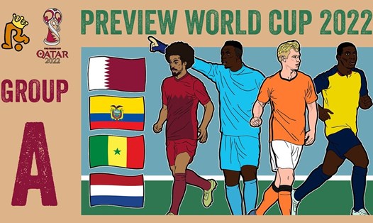 Bảng A World Cup 2022 có chủ nhà Qatar, Senegal, Hà Lan và Ecuador. Ảnh: Random Football