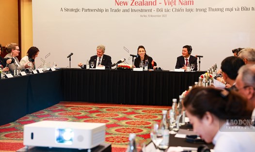 Toàn cảnh buổi đối thoại doanh nghiệp New Zealand – Việt Nam. Ảnh: Đình Hải