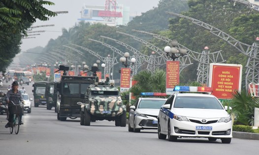 Công an tỉnh Thanh Hoá ra quân thực hiện cao điểm đấu tranh, trấn áp tội phạm. Ảnh: BCA