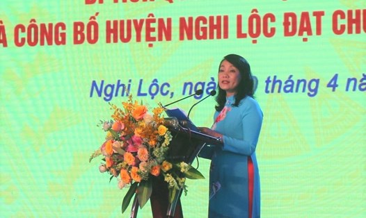 Bà Trần Thị Ánh Tuyết – Phó Chủ tịch UBND huyện Nghi Lộc (Nghệ An). Ảnh: Lê Thắng