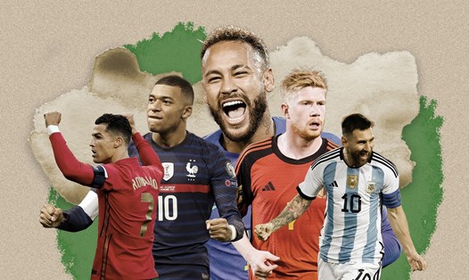 Ronaldo, Messi và nhiều ngôi sao khác đứng trước cơ hội xô đổ hàng loạt kỷ lục tại World Cup 2022.  Ảnh: Opta