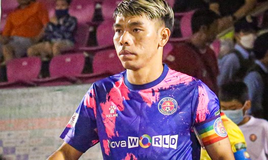 Tiền vệ Cao Văn Triền chia sẻ về tương lai Sài Gòn FC. Ảnh: Thanh Vũ