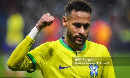 Neymar quyết tâm cùng Brazil lên ngôi World Cup lần đầu trong sự nghiệp. Ảnh: AFP