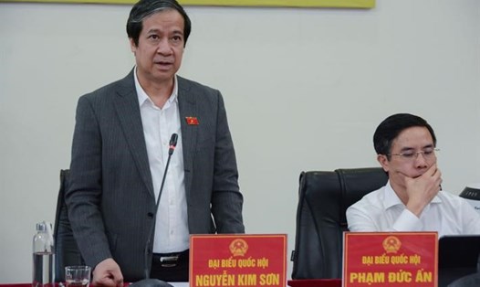 Bộ trưởng Nguyễn Kim Sơn phát biểu tại hội nghị. Ảnh: Thế Đại