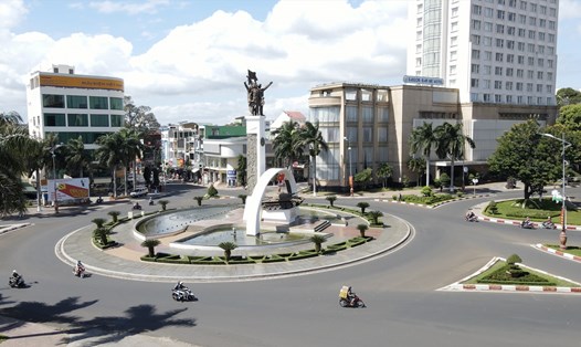 Một góc TP.Buôn Ma Thuột (tỉnh Đắk Lắk) - nơi trong tương lai sẽ là đô thị 
trung tâm vùng Tây Nguyên. Ảnh: Bảo Trung