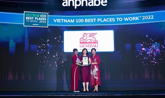 Generali tiếp tục được vinh danh là một trong những nơi làm việc tốt nhất Việt Nam theo khảo sát của Anphabe năm 2022