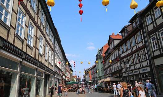 Đèn lồng Hội An được thắp sáng ở Đức trong 2 lần tổ chức lễ hội trước đây và trở thành sự kiện du lịch, văn hoá thu hút du khách, người dân. Ảnh:  Mỹ Linh