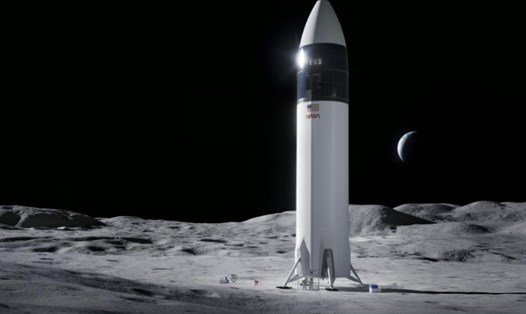 SpaceX sẽ hợp tác với NASA để đưa con người lên Mặt trăng trong tương lai. Ảnh: SpaceX