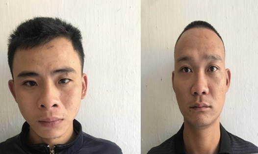Hai bị can Quỳnh và Lượng (từ phải sang trái) bị khởi tố về hành vi trộm cắp tài sản. Ảnh: Hà Trung