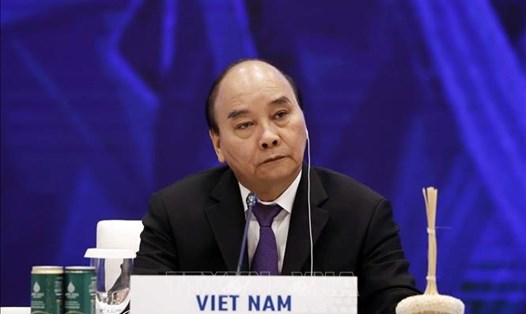 Chủ tịch nước Nguyễn Xuân Phúc dự Phiên họp thứ hai - Tuần lễ Cấp cao APEC 2022, ngày 19.11.2022. Ảnh: TTXVN