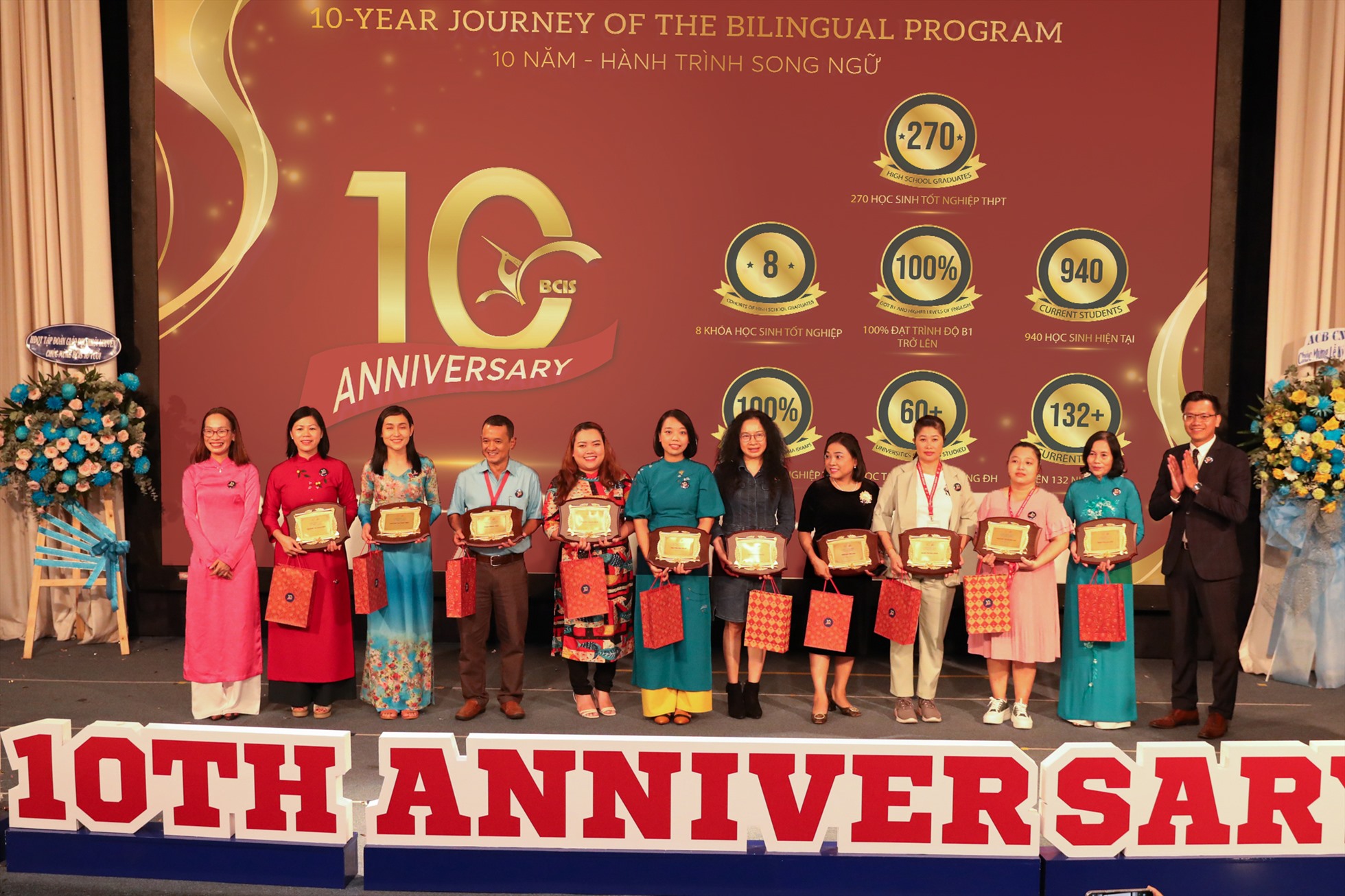 Trường song ngữ quốc tế Canada (BCIS) vừa tổ chức kỷ niệm 10 năm triển khai chương trình song ngữ. Ảnh: BCIS