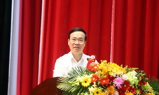 Ông Võ Văn Thưởng - Thường trực Ban Bí thư - đã có trao đổi về việc phòng chống tham nhũng tiêu cực tại Đà Nẵng. Ảnh: Thuỳ Trang