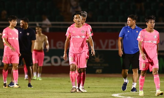 Sài Gòn FC chính thức xuống hạng. Ảnh: Thanh Vũ