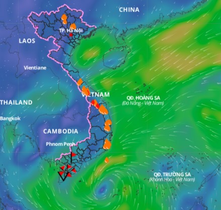 Vùng áp thấp có khả năng mạnh lên trên Biển Đông trong 24 giờ tới
