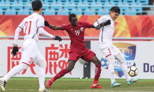 Almoez Ali, tiền đạo từng khoác áo U23 Qatar thi đấu trước U23 Việt Nam năm 2018 là tiền đạo chủ lực của tuyển Qatar tại World Cup 2022. Ảnh: Xinhua