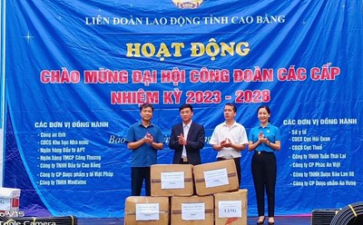 Nhiều hoạt động được tổ chức trong chuyến thiện nguyện của LĐLĐ tỉnh Cao Bằng. Ảnh: Thùy Dương.