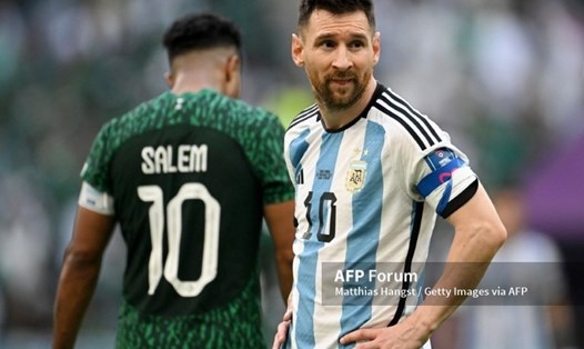 Messi và đội tuyển Argentina thua sốc 1-2 trước Saudi Arabia. Ảnh: AFP