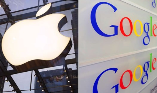 Hai gã khổng lồ công nghệ Apple và Google đang bị cơ quan quản lý ở Vương quốc Anh điều tra. Ảnh: AFP