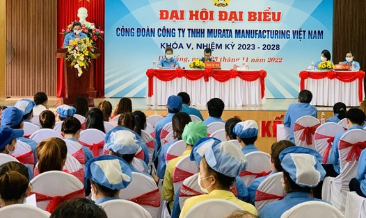 Công đoàn Công ty TNHH Murata Manufacturing Việt Nam phấn đấu 100% công nhân lao động là đoàn viên Công đoàn nhiệm kỳ tới. Ảnh: Tường Minh