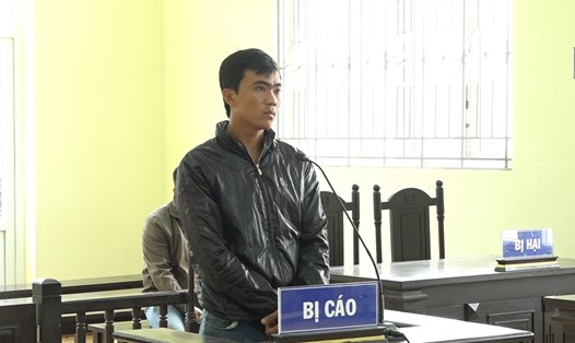 Bị cáo Châu Văn Hòa tại phiên tòa xét xử về tội “trộm cắp tài sản”. Ảnh: Thanh Thanh