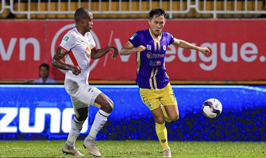 Hà Nội FC vượt Hoàng Anh Gia Lai để vào chung kết Cúp Quốc gia 2022. Ảnh: Minh Dân