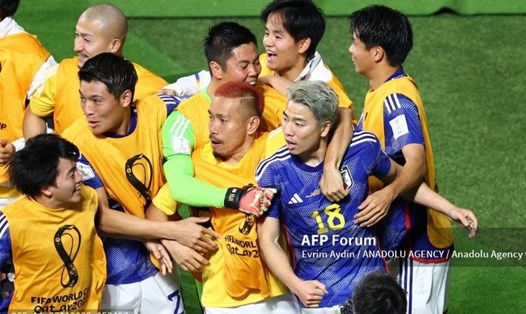 Tuyển Nhật Bản giành chiến thắng lịch sử. Ảnh: AFP