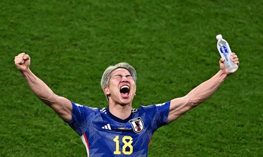 Tuyển Nhật Bản đã tạo nên kết quả khó tin khi ngược dòng vượt qua tuyển Đức 2-1. Ảnh: AFP