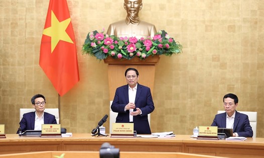 Thủ tướng Chính phủ Phạm Minh Chính phát biểu khai mạc. Ảnh: Nhật Bắc