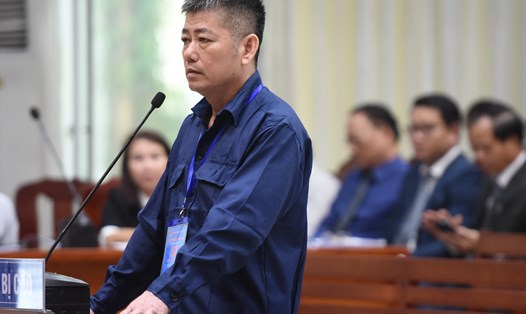 Bị cáo Nguyễn Hữu Tứ tại phiên toà. Ảnh: Hà Anh Chiến